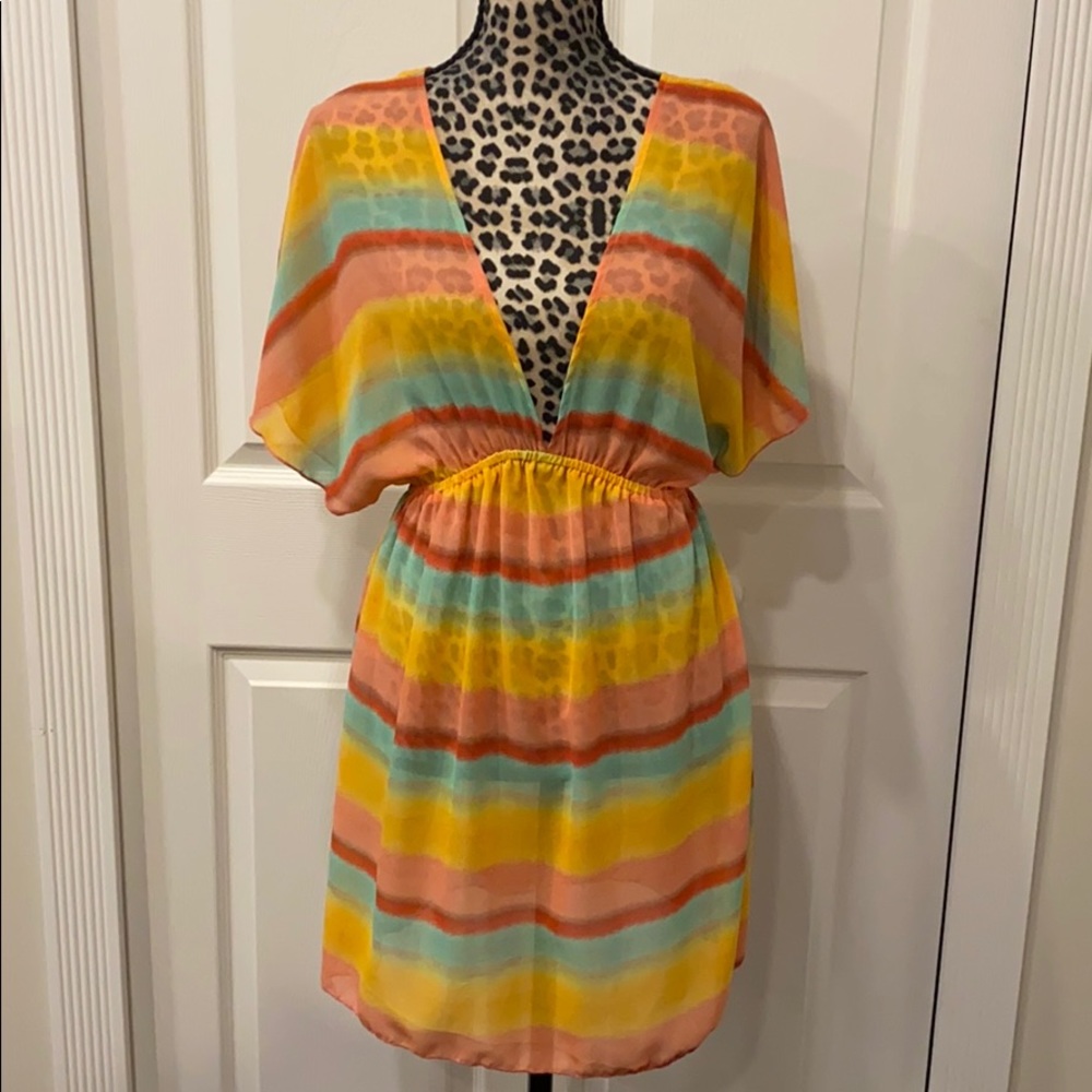 MIKEN Ombré Swimsuit Bikini Pullover Coverup Medium  NWT